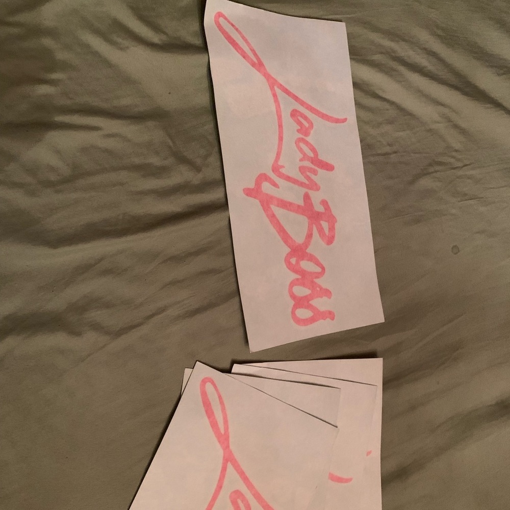 SOLD!!! Large ladyboss decals